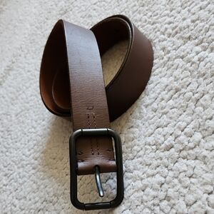 Men's Brown Genuine Leather Belt Sz 100/40 Fits Waist 36"- 40" Classic Versatile